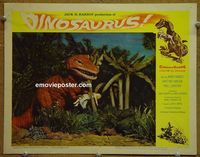 K796 DINOSAURUS lobby card #3 '60 really wacky image!