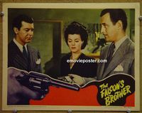 K850 FALCON'S BROTHER #2 lobby card '42 Tom Conway with gun!