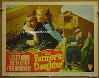 K854 FARMER'S DAUGHTER lobby card #2 '47 Young, Cotton