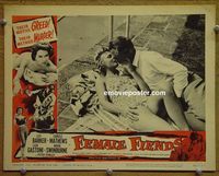 K860 FEMALE FIENDS lobby card #1 '59 very bad girl seducing!