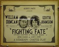 K136 FIGHTING FATE ch 13 title lobby card '21 silent serial!