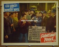 K863 FIGHTING FOOLS lobby card #3 '49 boxing, Bowery Boys!