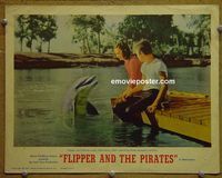 K872 FLIPPER'S NEW ADVENTURE lobby card #1 '64 dolphins!