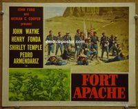 K881 FORT APACHE lobby card #2 '48 John Wayne w/ his soldiers!