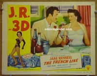 K888 FRENCH LINE lobby card #2 '54 rare 3-D card, Russell!