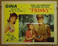 K891 FRISKY lobby card #4 '56 Gina Lollobrigida