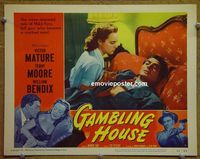 K904 GAMBLING HOUSE lobby card #7 '51 Terry Moore, Victor Mature