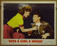 K929 GIVE A GIRL A BREAK lobby card #3 '53 Bob Fosse on card!