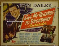 K163 GIVE MY REGARDS TO BROADWAY title lobby card '48 Dan Dailey