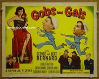 K167 GOBS & GALS title lobby card '52 George & Bert Bernard!