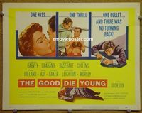 K171 GOOD DIE YOUNG title lobby card '54 sexy Gloria Grahame, boxing!