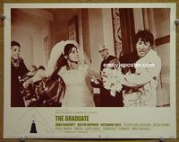 K959 GRADUATE lobby card #5 '68 Hoffman & Ross at wedding!