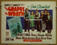 K172 GRAPES OF WRATH title lobby card R56 Henry Fonda, John Ford