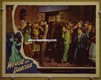 L028 HOUSE OF DRACULA lobby card '45 great Frankenstein image!
