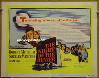 K283 NIGHT OF THE HUNTER title lobby card '55 Robert Mitchum classic!