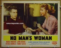 L342 NO MAN'S WOMAN lobby card #6 '55 Marie Windsor smoking!