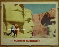L344 NORTH BY NORTHWEST lobby card #5 '59 Mt. Rushmore card!