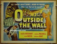 K296 OUTSIDE THE WALL title lobby card '50 Marilyn Maxwell