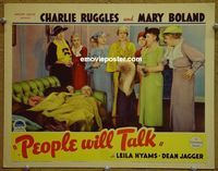 L398 PEOPLE WILL TALK lobby card '35 Charlie Ruggles