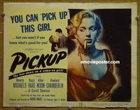 K305 PICKUP title lobby card '51 Beverly Michaels, classic bad girl!