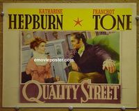 L433 QUALITY STREET lobby card '37 Katharine Hepburn, Tone