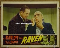L440 RAVEN lobby card #6 R49 great Karloff & Lugosi image!