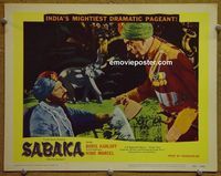 L479 SABAKA lobby card #8 '54 Boris Karloff in India!