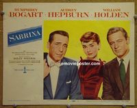 L481 SABRINA lobby card #1 '54 Hepburn, Bogart, Holden