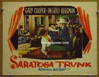 L505 SARATOGA TRUNK lobby card '45 Gary Cooper punching!