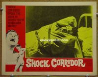 L541 SHOCK CORRIDOR lobby card #2 '63 Fuller, in straitjacket!