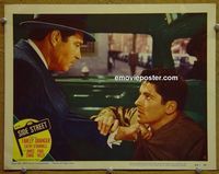 L548 SIDE STREET lobby card #3 '50 Farley Granger roughed up!