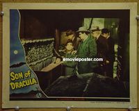 L588 SON OF DRACULA #3 lobby card '43 looking in coffin!