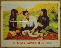 L621 STAY AWAY JOE lobby card '68 Elvis Presley w/can on head!