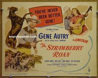 K376 STRAWBERRY ROAN title lobby card '47 Gene Autry