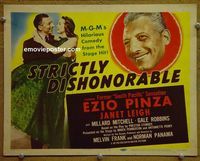 K377 STRICTLY DISHONORABLE title lobby card '51 Ezio Pinza, Leigh