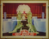 L647 SUNSET MURDER CASE lobby card '41 Rand, cool deco image!