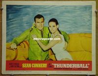 L710 THUNDERBALL lobby card #4 '65 great Sean Connery closeup!