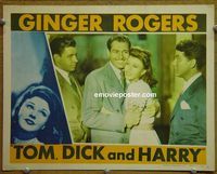L724 TOM, DICK & HARRY lobby card '41 Ginger Rogers