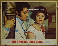 L742 TROUBLE WITH GIRLS lobby card #4 '69 Elvis Presley closeup!