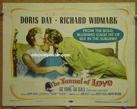 K418 TUNNEL OF LOVE title lobby card '58 Doris Day, Richard Widmark