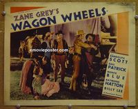 L780 WAGON WHEELS lobby card '34 Zane Grey, Randolph Scott