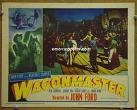 L781 WAGONMASTER personally signed (autographed) lobby card '50 Ben Johnson, Joanne Dru
