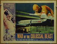 L787 WAR OF THE COLOSSAL BEAST lobby card #4 '58 TWA airplane!