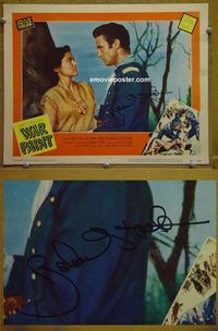 K497 WAR PAINT personally signed (autographed) lobby card #2 '53 Robert Stack