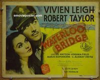 K436 WATERLOO BRIDGE title lobby card '40 Vivien Leigh, Taylor