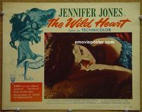 L824 WILD HEART lobby card #8 '52 Jennifer Jones extreme closeup!