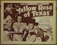 K455 YELLOW ROSE OF TEXAS title lobby card R54 Roy Rogers, Dale Evans