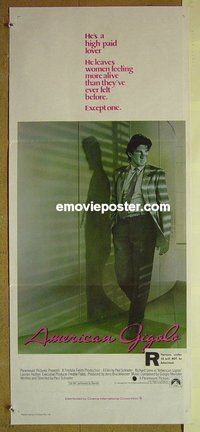 p038 AMERICAN GIGOLO Australian daybill movie poster '80 Richard Gere