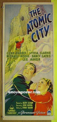 p068 ATOMIC CITY Australian daybill movie poster '52 Gene Barry