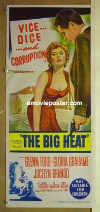 p092 BIG HEAT Australian daybill movie poster '53 Glenn Ford, Grahame